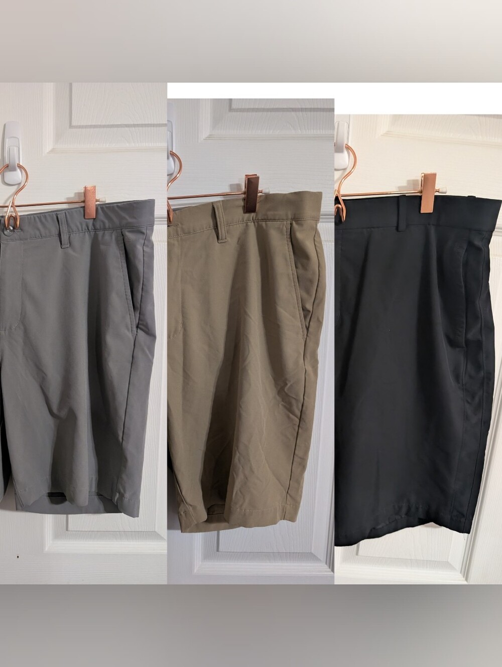 Mens Shorts Lot Of 3 Nike Adidas Beige Gray Black Golf Size 36